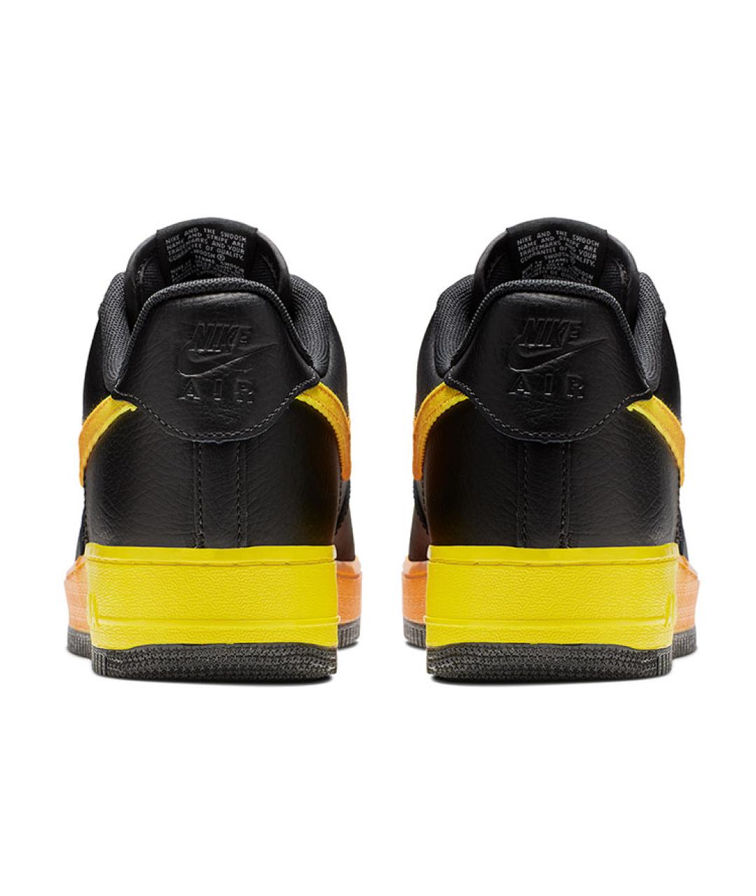 NIKE Черные кожаные низкие кроссовки / кеды, фото 4