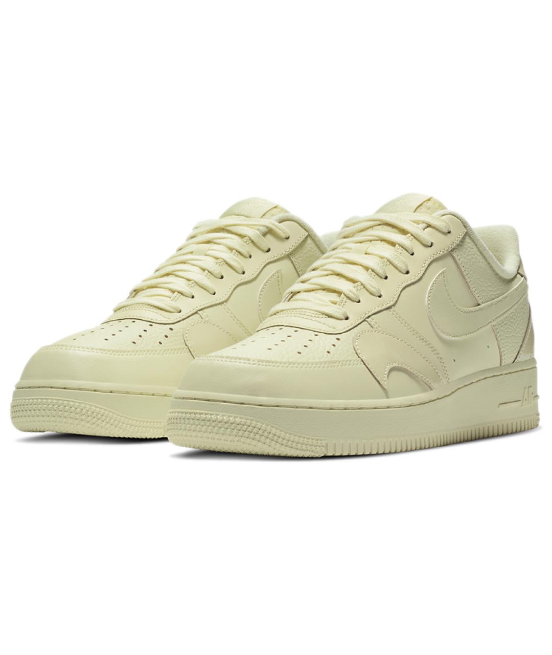 NIKE Желтые кожаные низкие кроссовки / кеды, фото 4