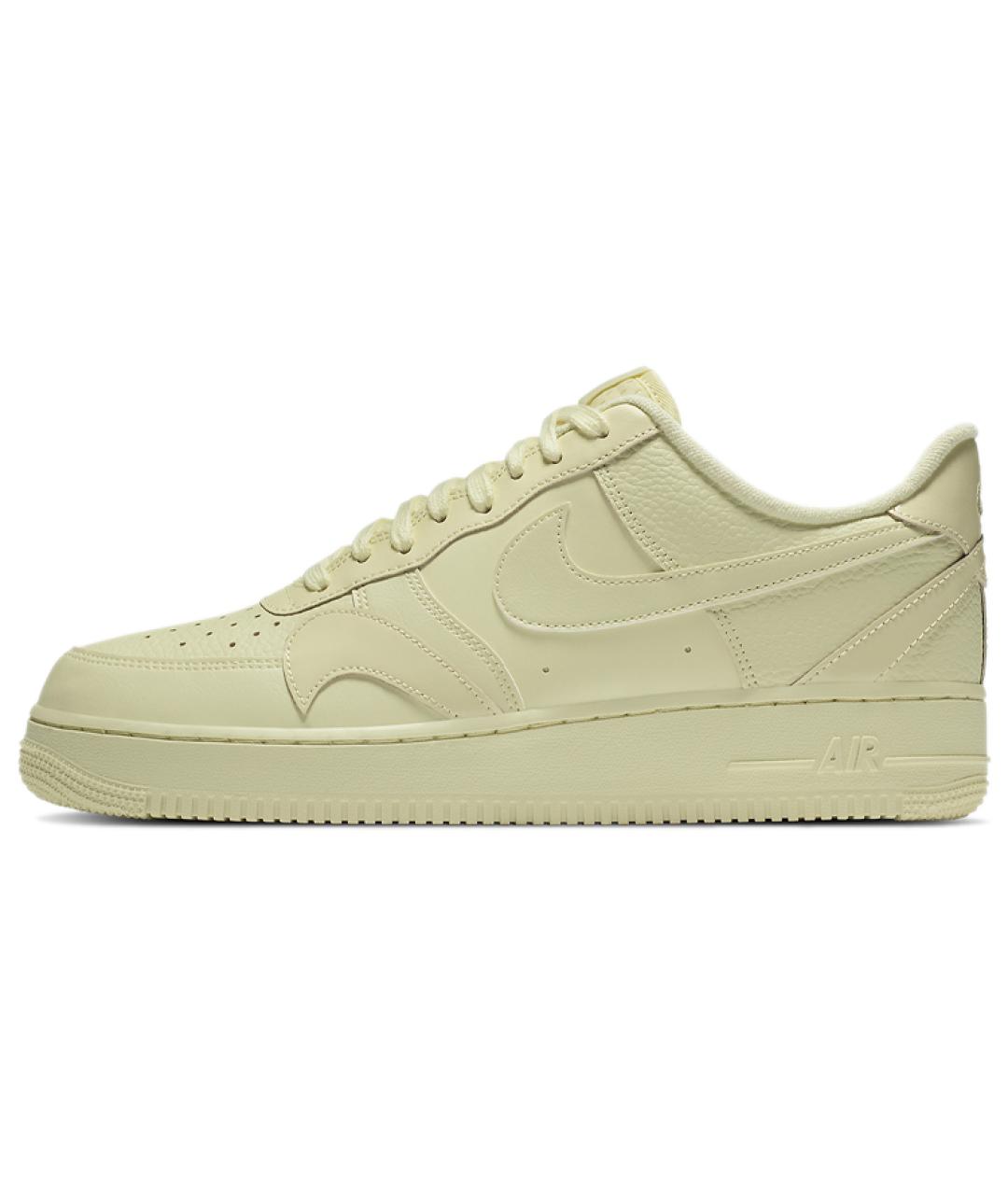 NIKE Желтые кожаные низкие кроссовки / кеды, фото 3
