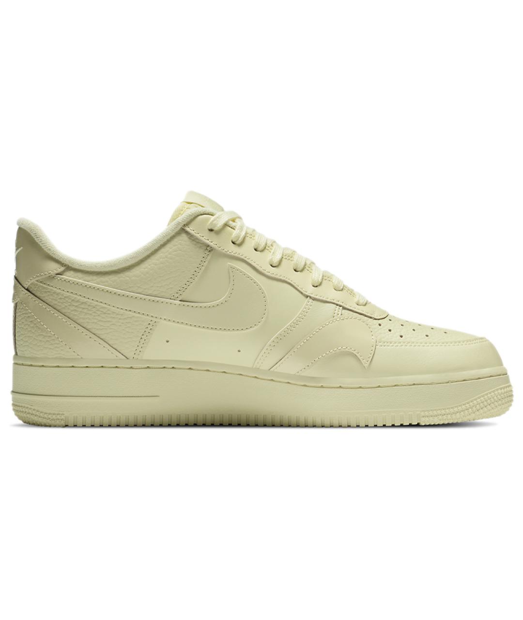 NIKE Желтые кожаные низкие кроссовки / кеды, фото 2