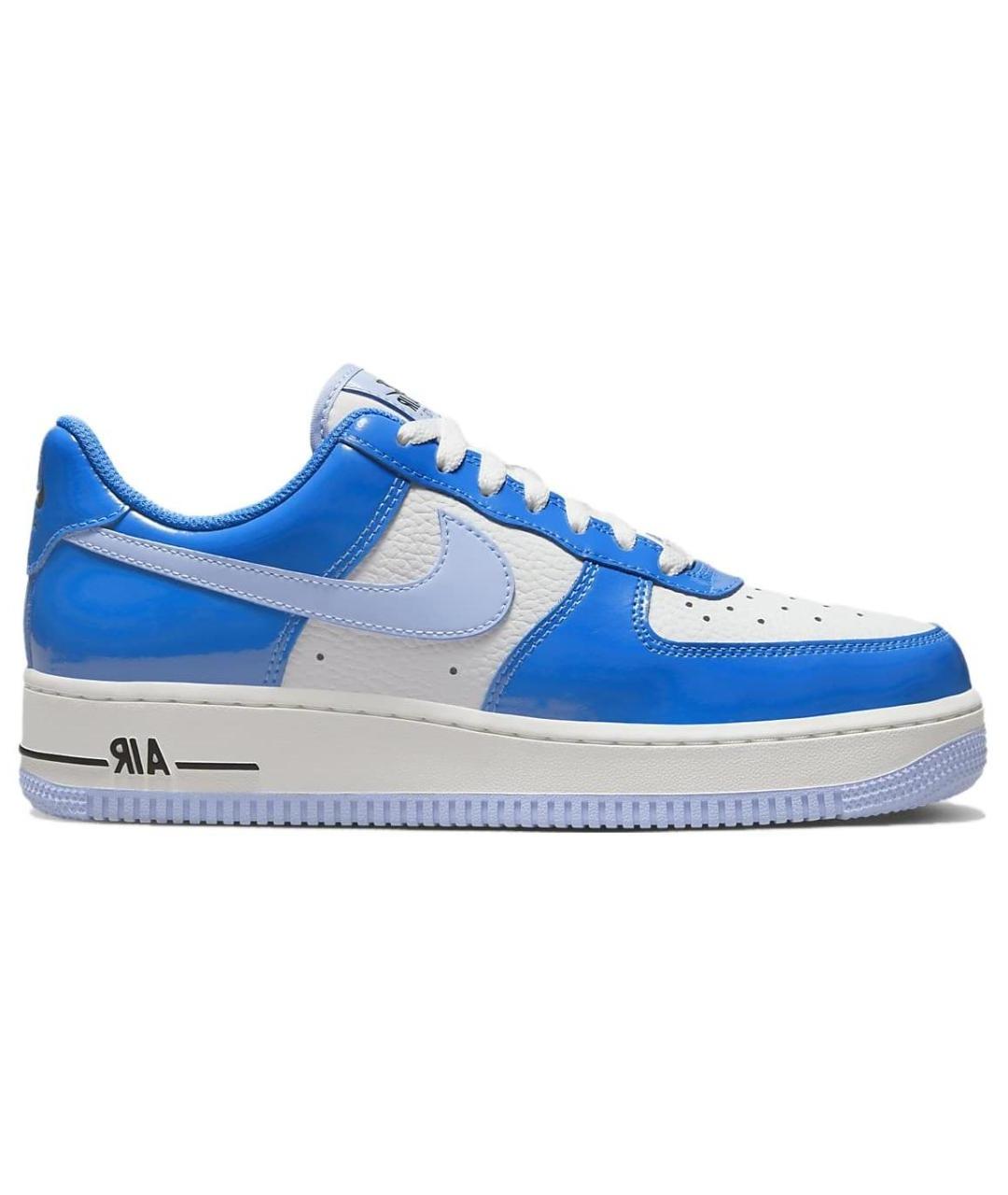 NIKE Синие кожаные кроссовки, фото 1