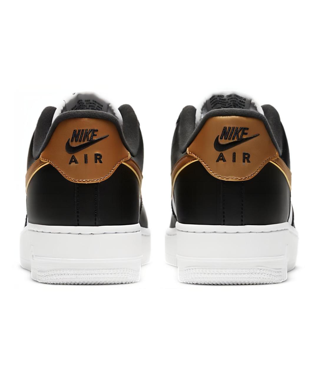 NIKE Черные кожаные низкие кроссовки / кеды, фото 6