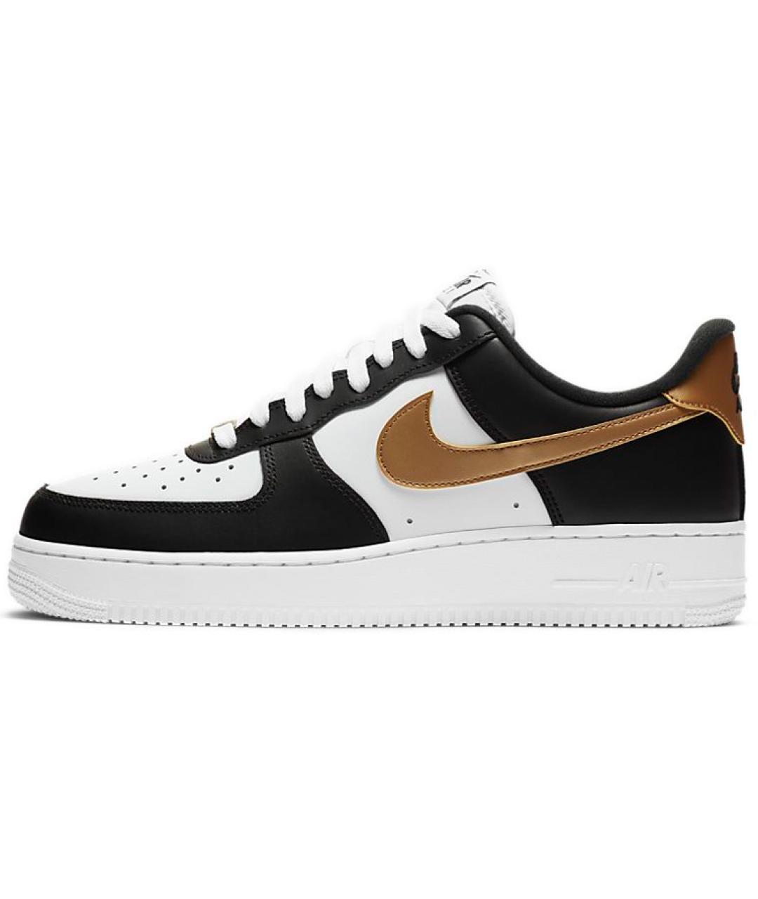 NIKE Черные кожаные низкие кроссовки / кеды, фото 2