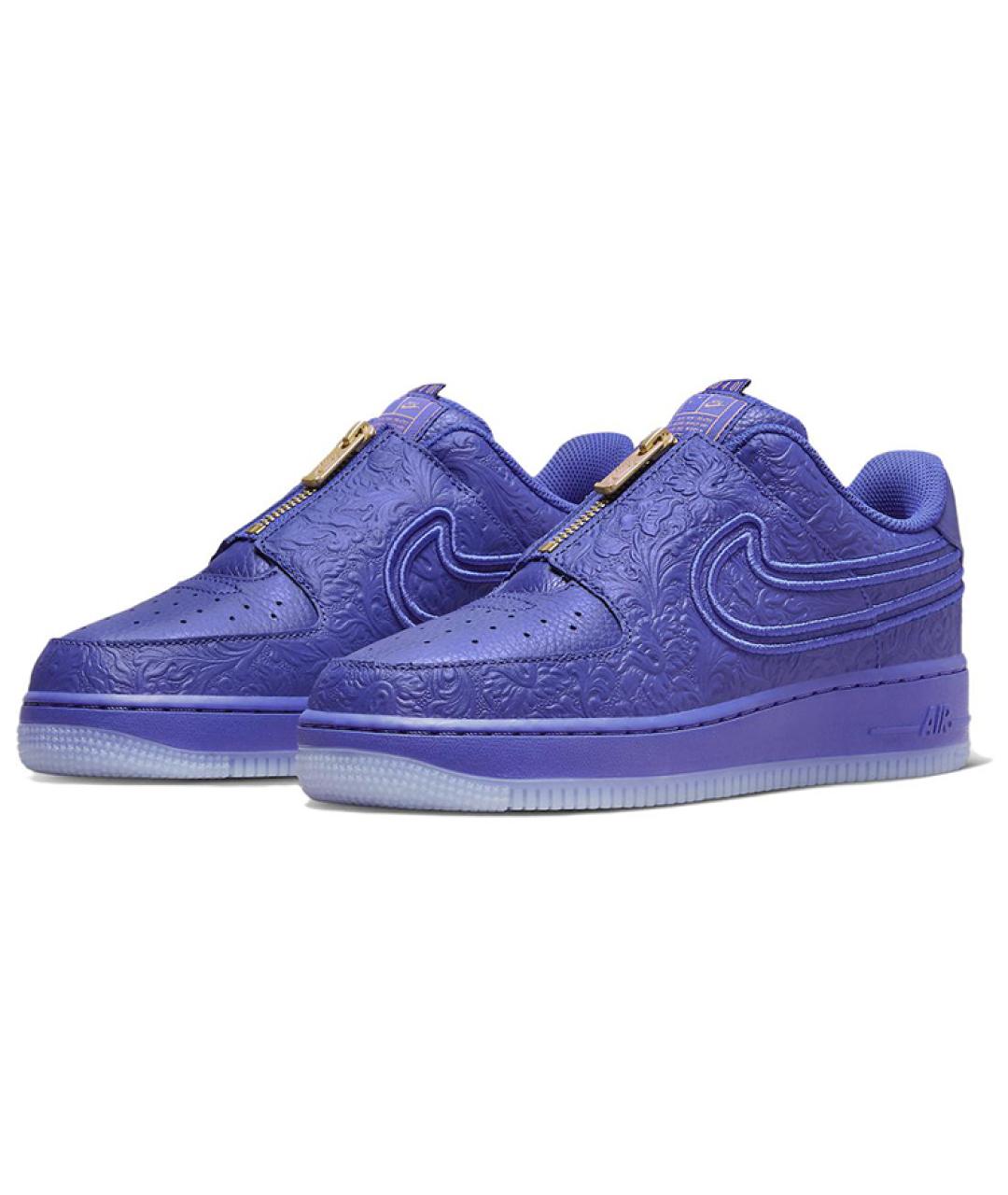 NIKE Синие кожаные кроссовки, фото 4