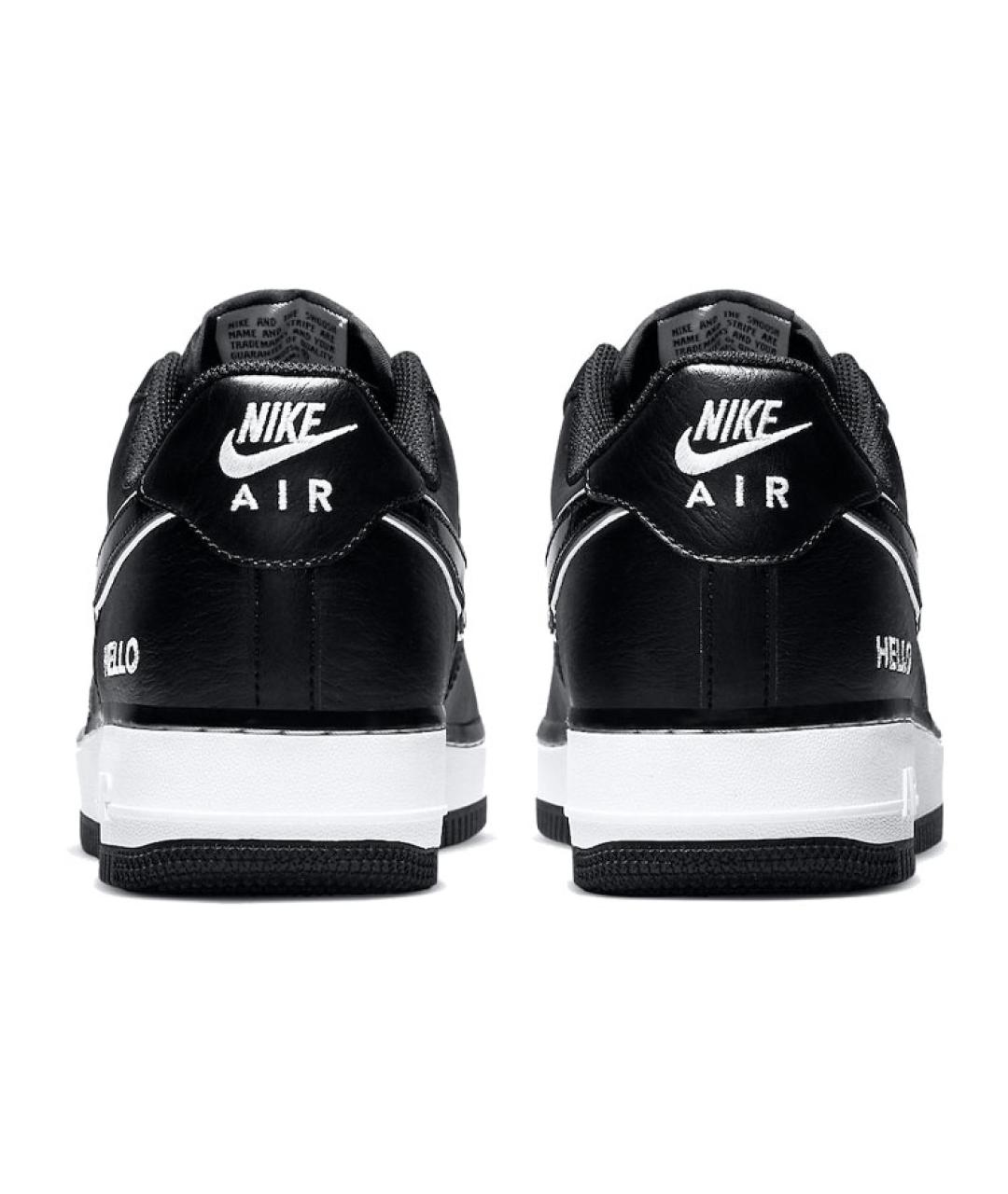 NIKE Черные кожаные низкие кроссовки / кеды, фото 5