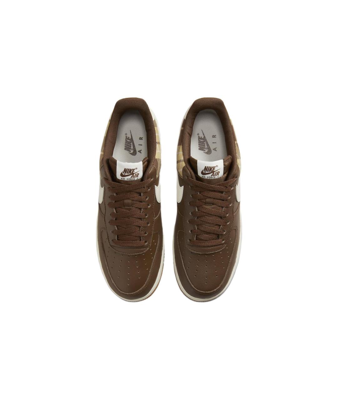 NIKE Коричневые кожаные кроссовки, фото 5