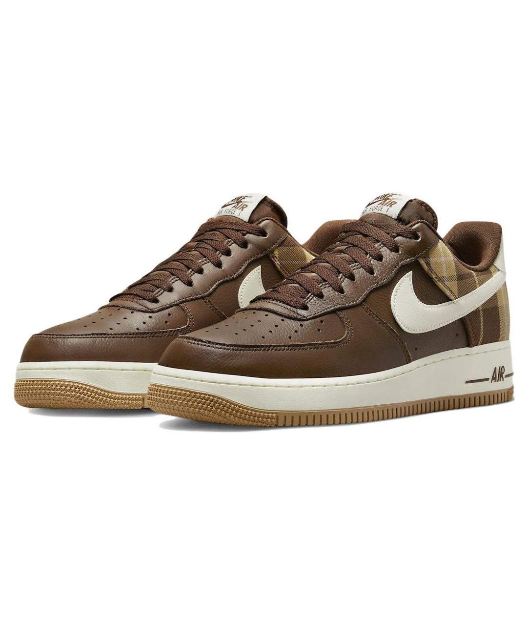 NIKE Коричневые кожаные кроссовки, фото 4