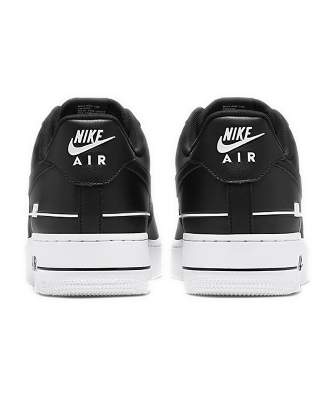 NIKE Черные кожаные низкие кроссовки / кеды, фото 6
