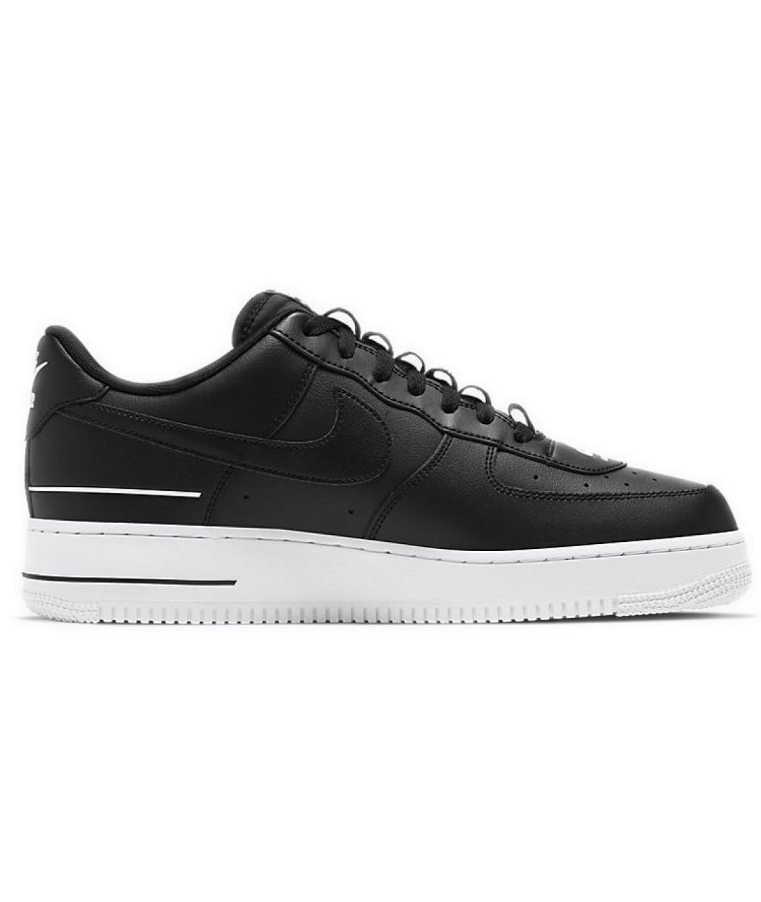 NIKE Черные кожаные низкие кроссовки / кеды, фото 3