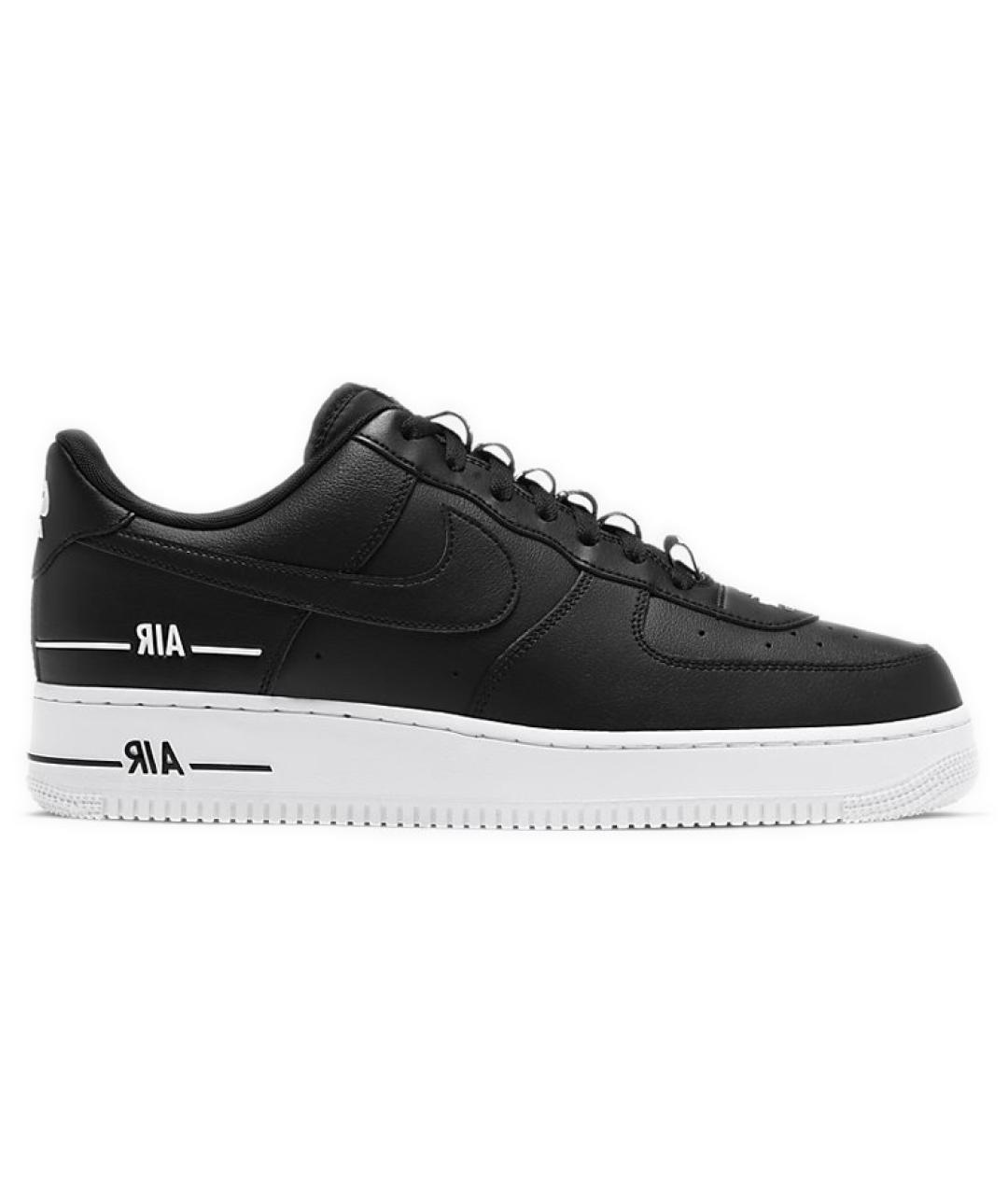 NIKE Черные кожаные низкие кроссовки / кеды, фото 1