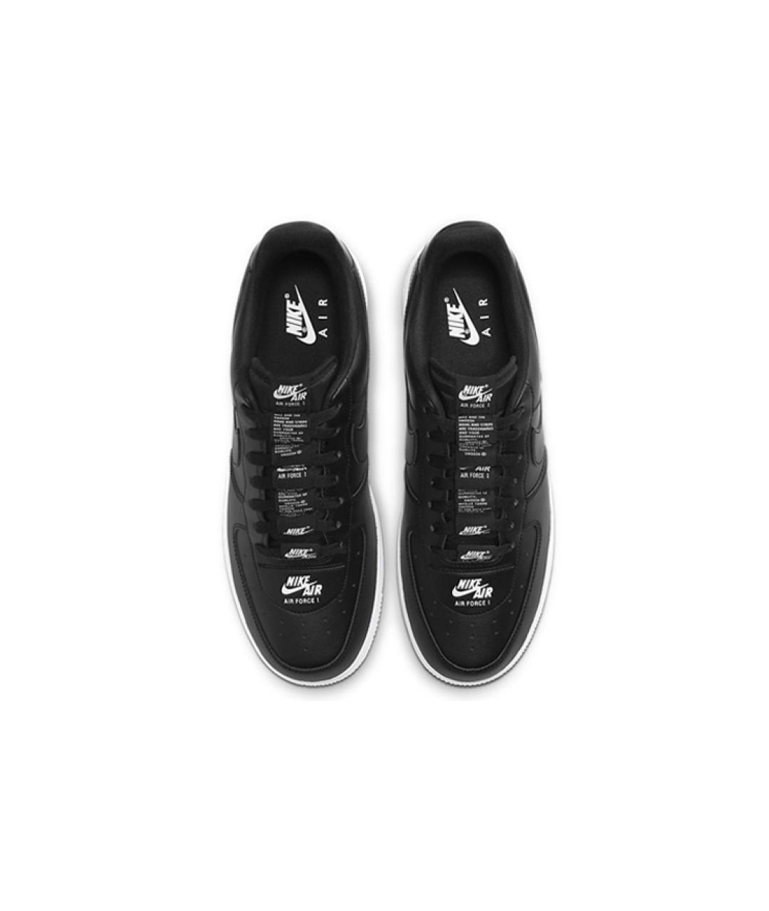 NIKE Черные кожаные низкие кроссовки / кеды, фото 5