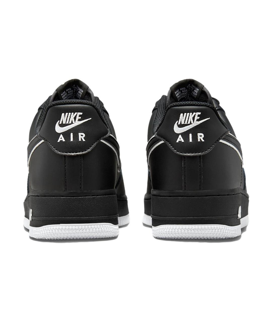 NIKE Черные кожаные низкие кроссовки / кеды, фото 6