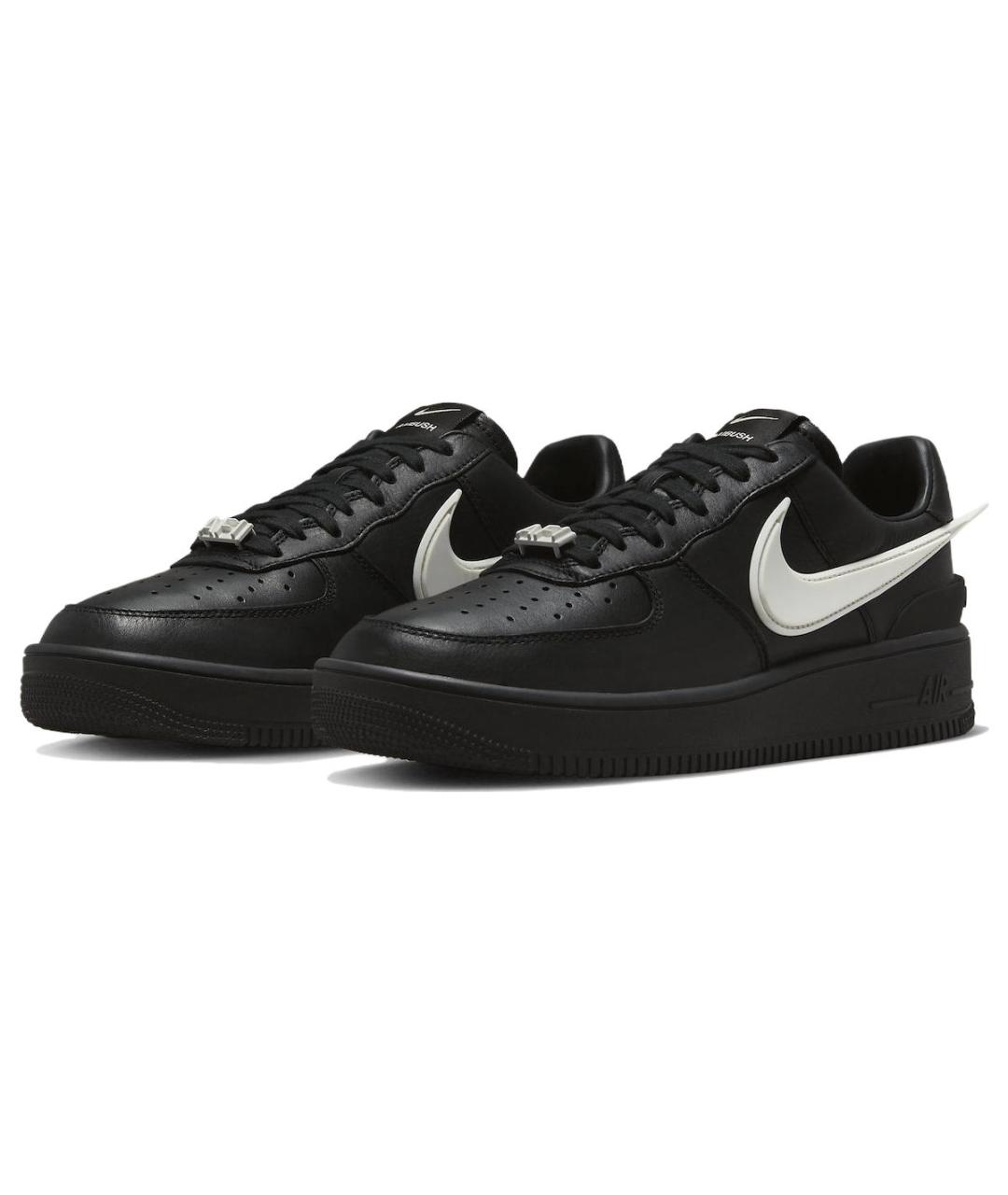 NIKE Черные кожаные кроссовки, фото 4