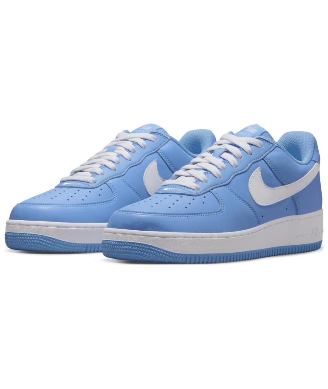 NIKE Синие кожаные кроссовки, фото 4