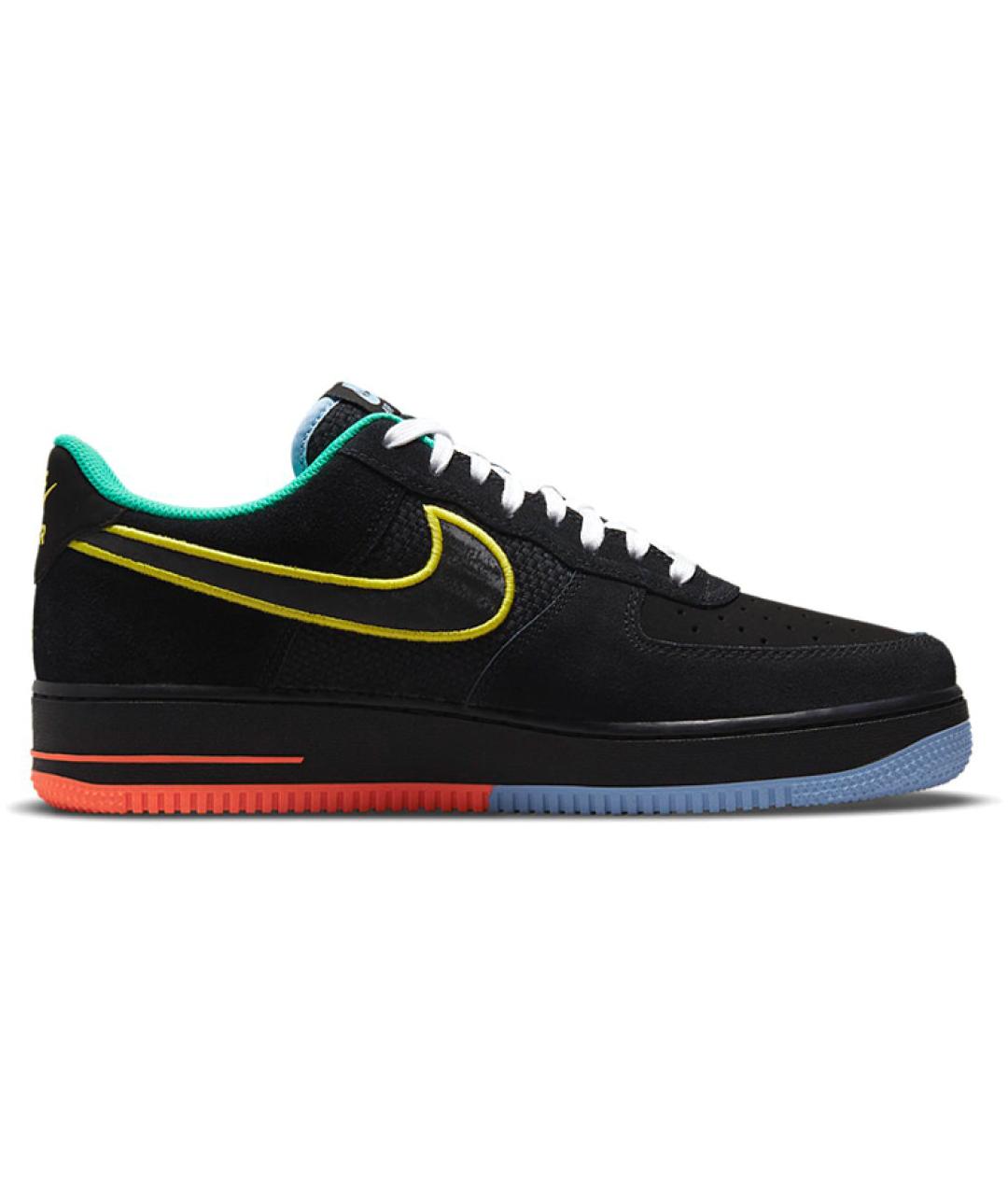 NIKE Черные кожаные низкие кроссовки / кеды, фото 3