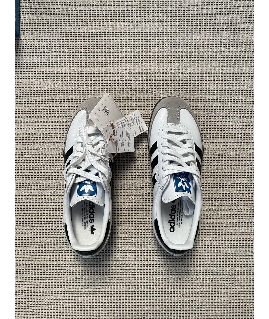 ADIDAS Белые кожаные кроссовки, фото 2