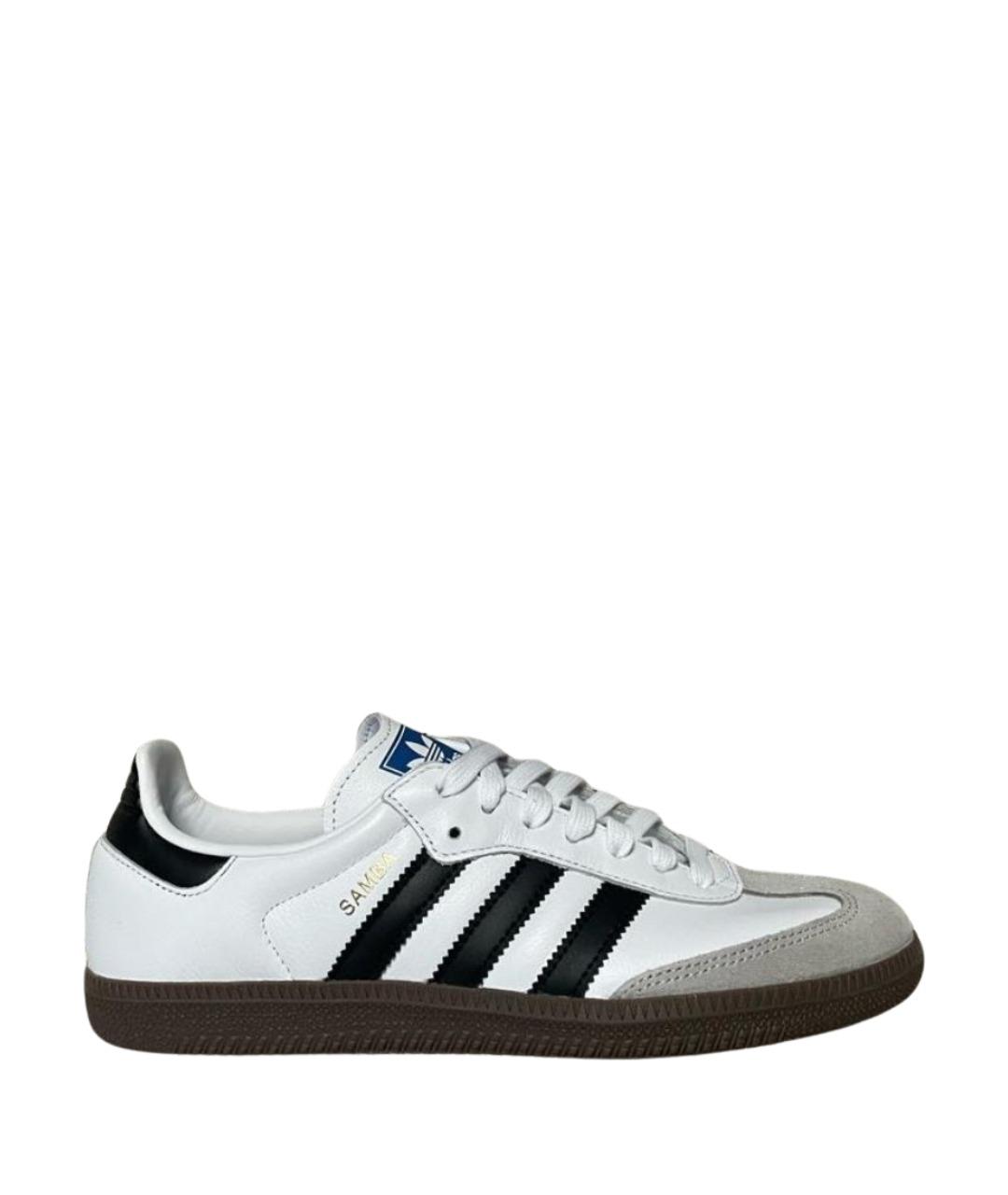 ADIDAS Белые кожаные кроссовки, фото 1