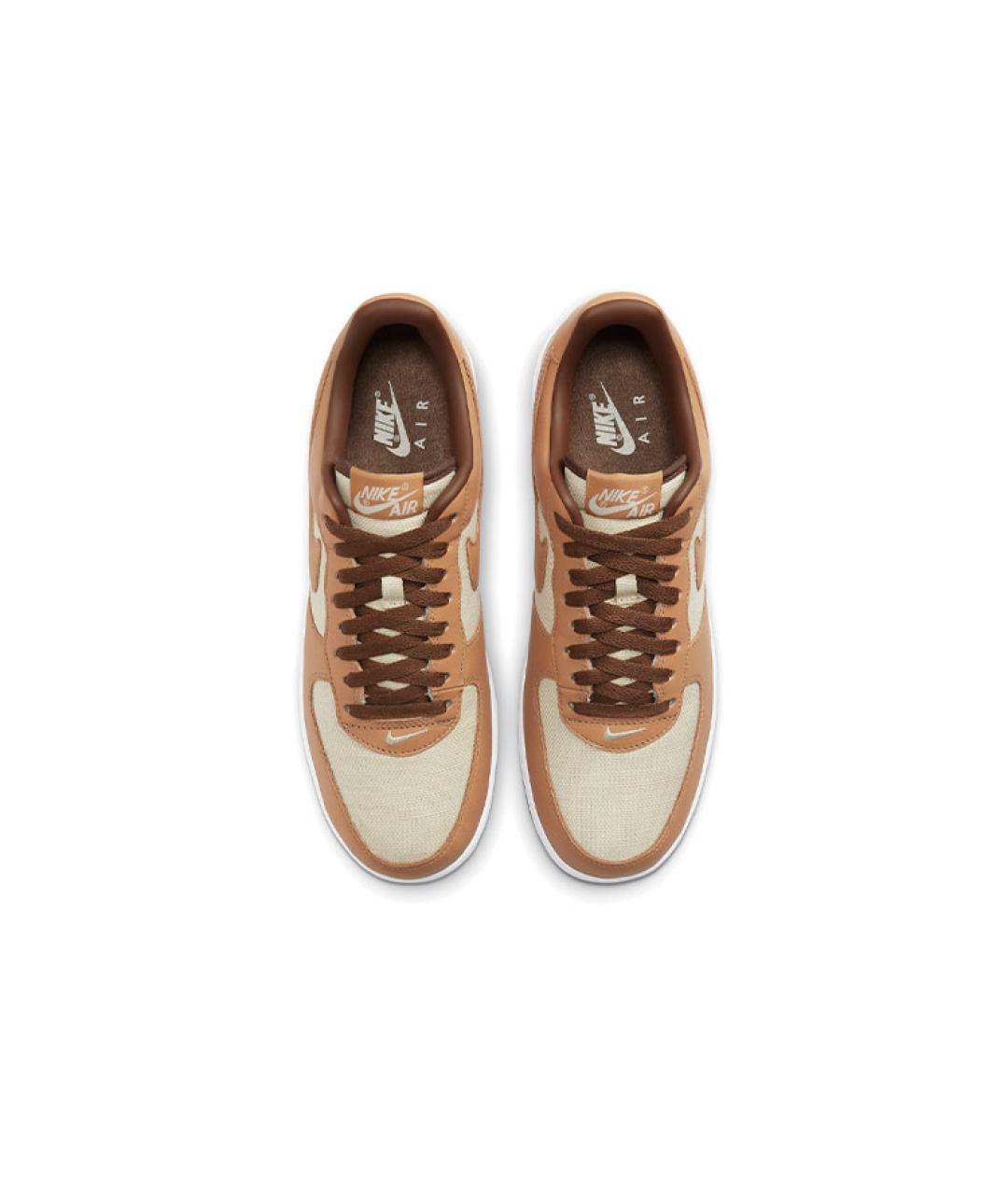 NIKE Коричневые кожаные кроссовки, фото 5