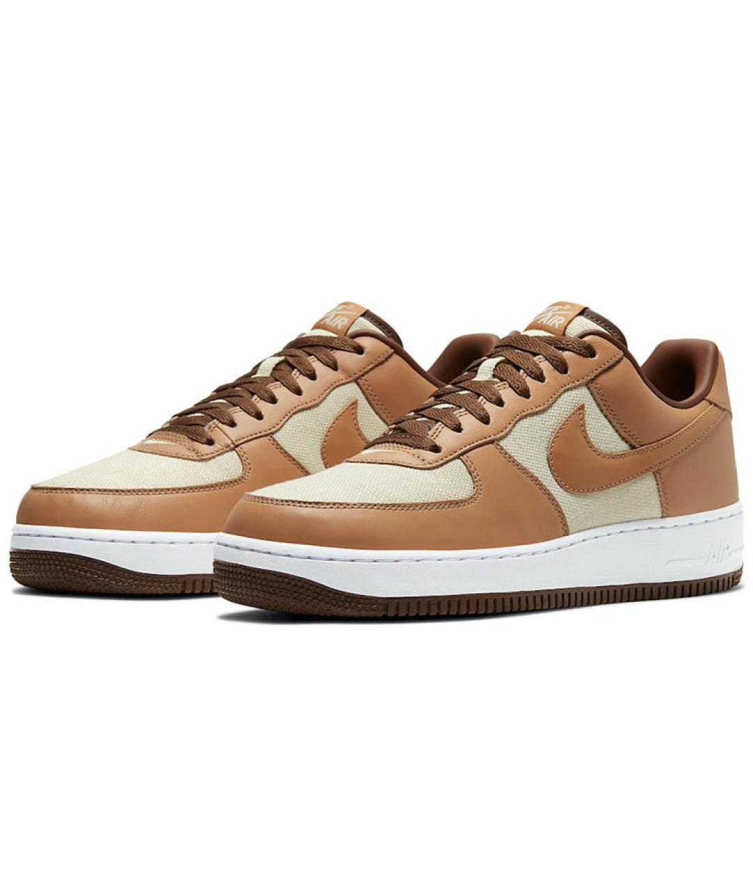 NIKE Коричневые кожаные кроссовки, фото 4