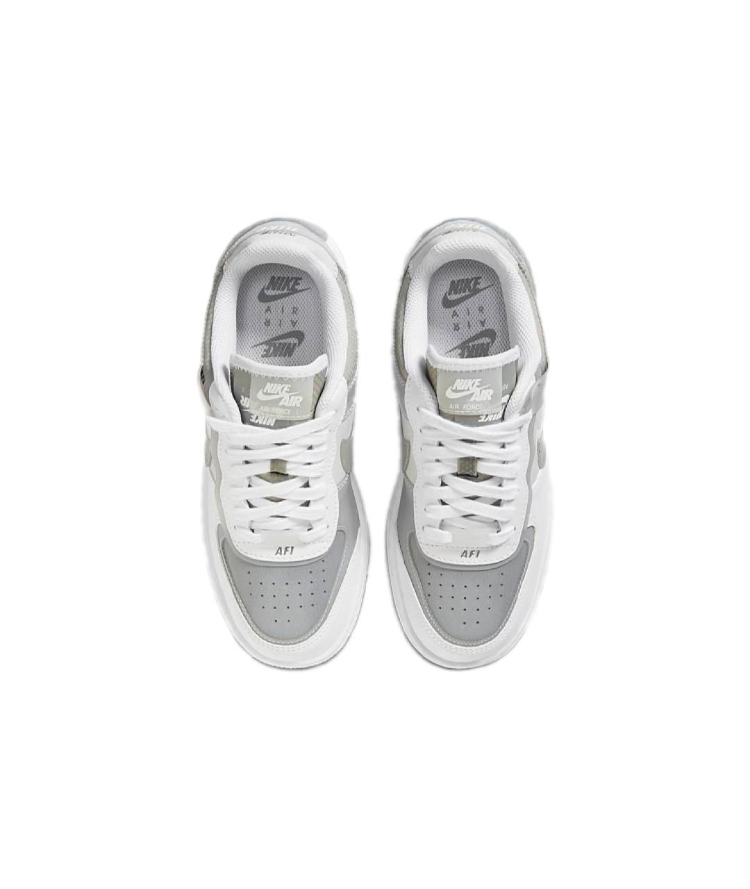 NIKE Серые кожаные кроссовки, фото 4