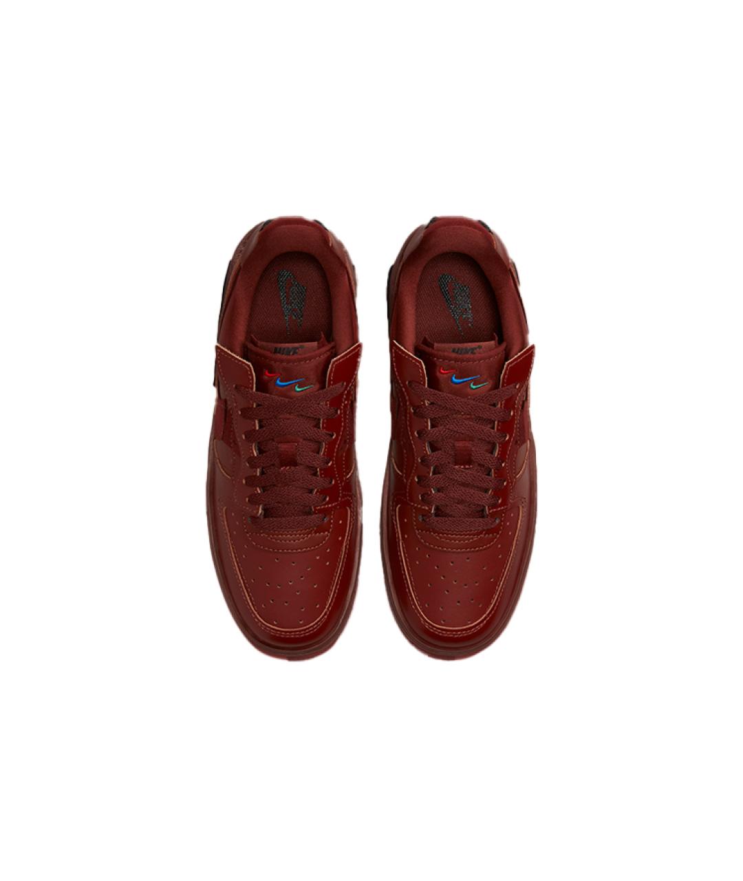 NIKE Бордовые кожаные кроссовки, фото 5