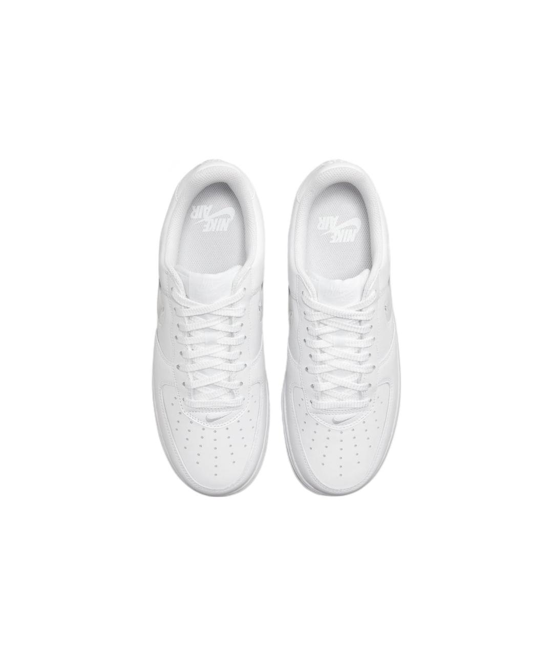NIKE Белые кожаные низкие кроссовки / кеды, фото 5