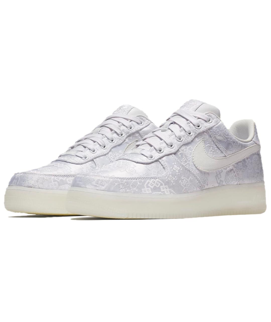 NIKE Серебряные кожаные кроссовки, фото 3