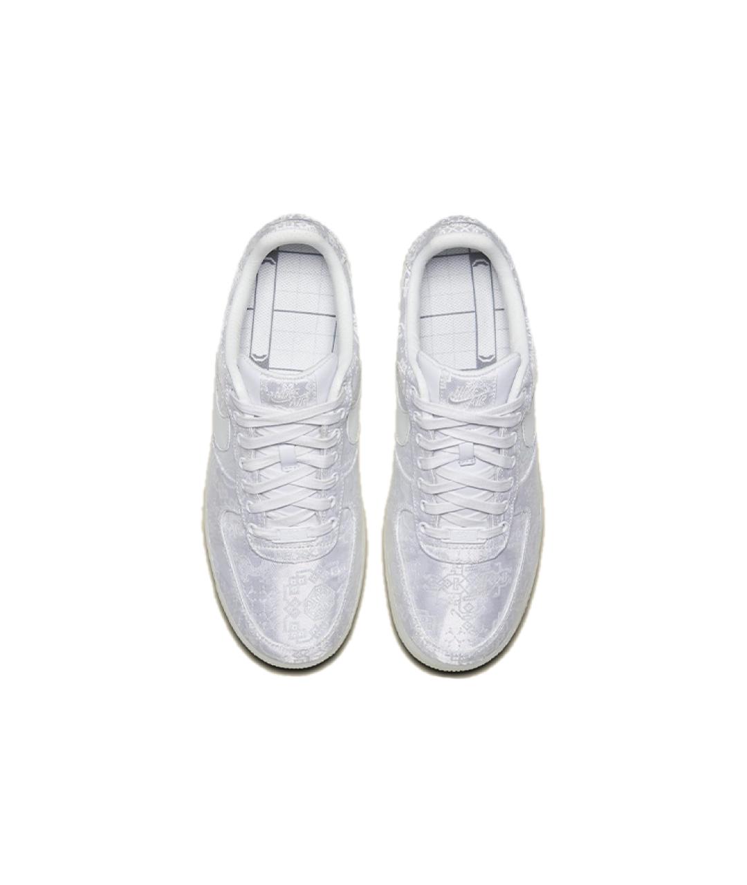 NIKE Серебряные кожаные кроссовки, фото 4