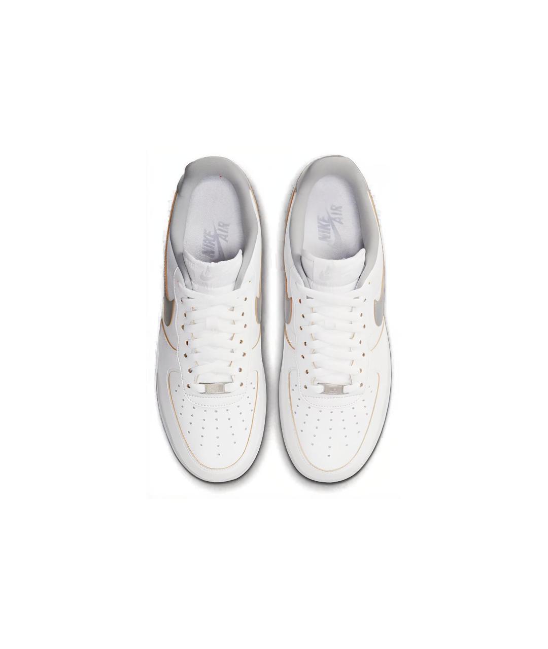 NIKE Белые кожаные низкие кроссовки / кеды, фото 5