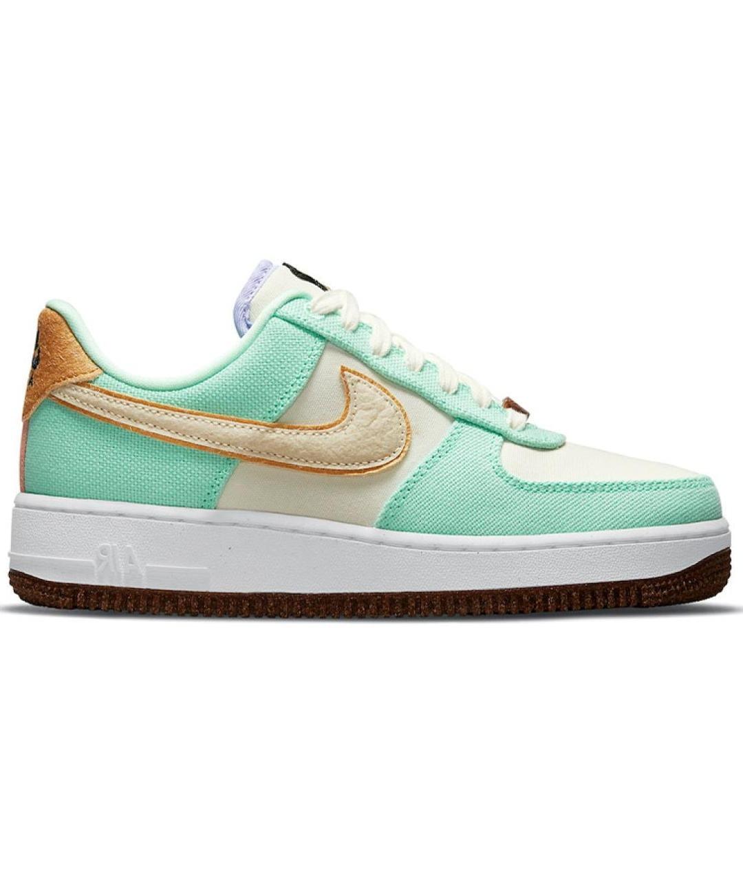 NIKE Зеленые кожаные кроссовки, фото 1