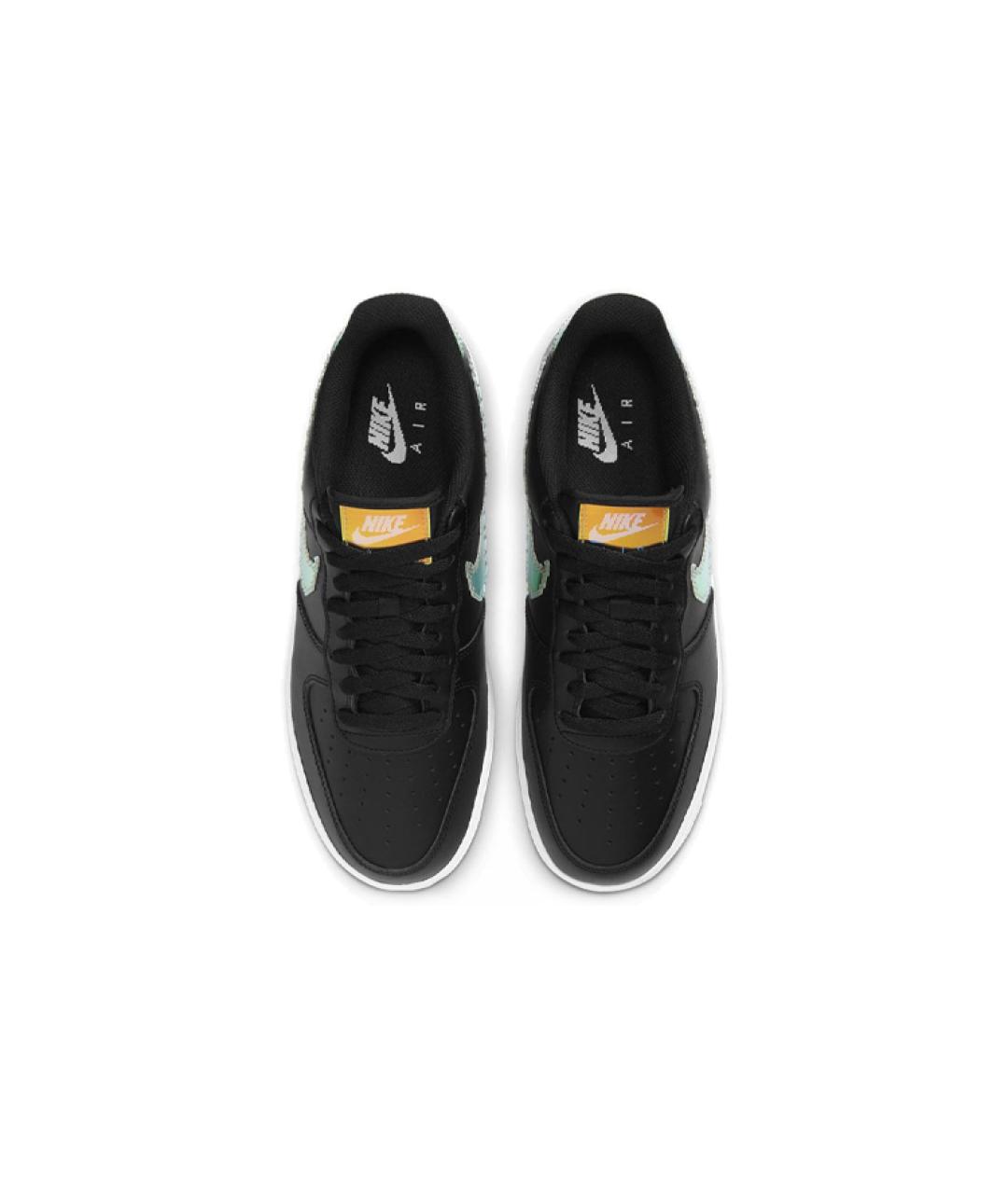 NIKE Черные кожаные низкие кроссовки / кеды, фото 5
