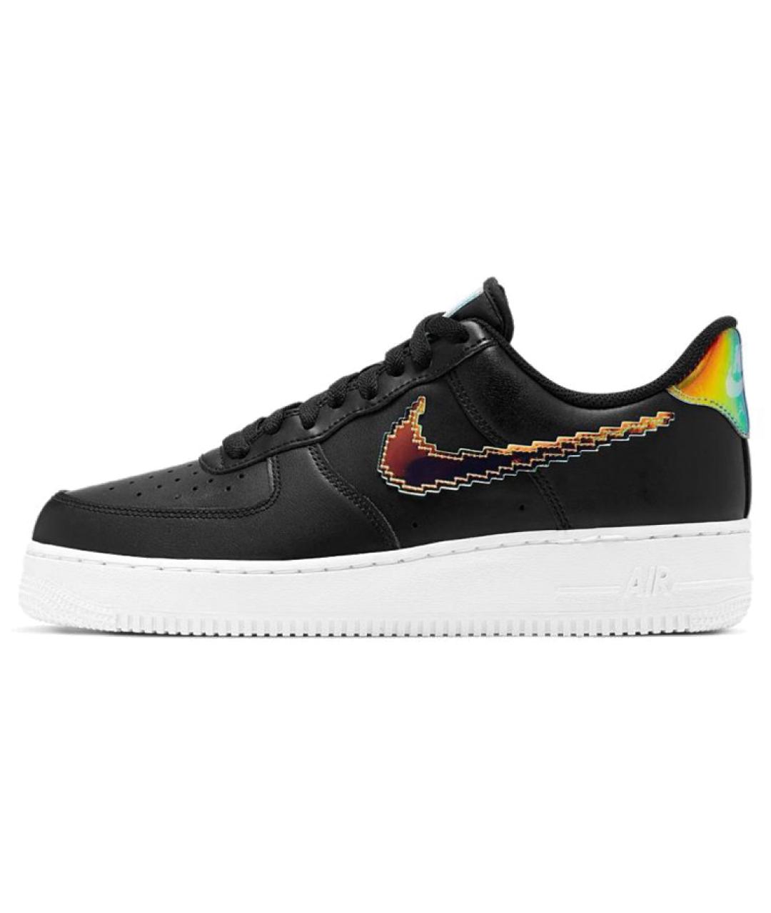 NIKE Черные кожаные низкие кроссовки / кеды, фото 2