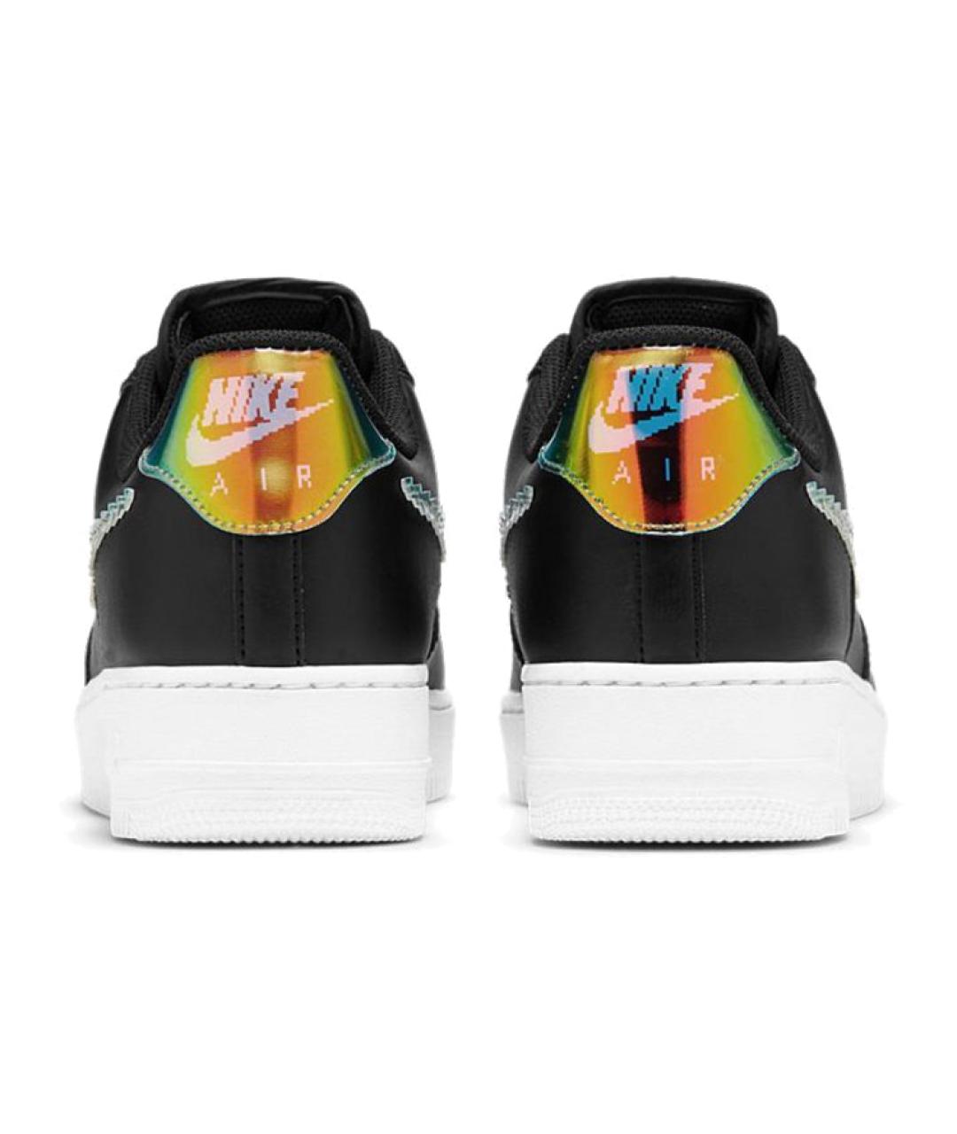 NIKE Черные кожаные низкие кроссовки / кеды, фото 6