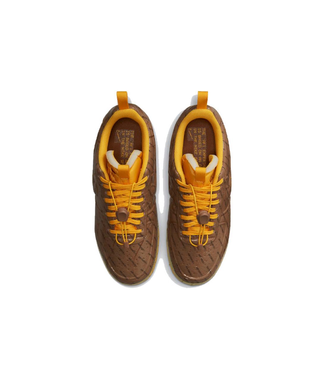 NIKE Коричневые кожаные кроссовки, фото 5