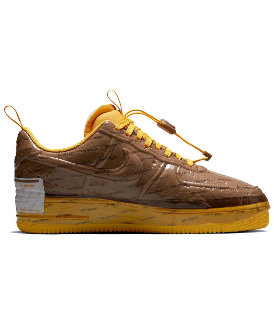 NIKE Коричневые кожаные кроссовки, фото 3