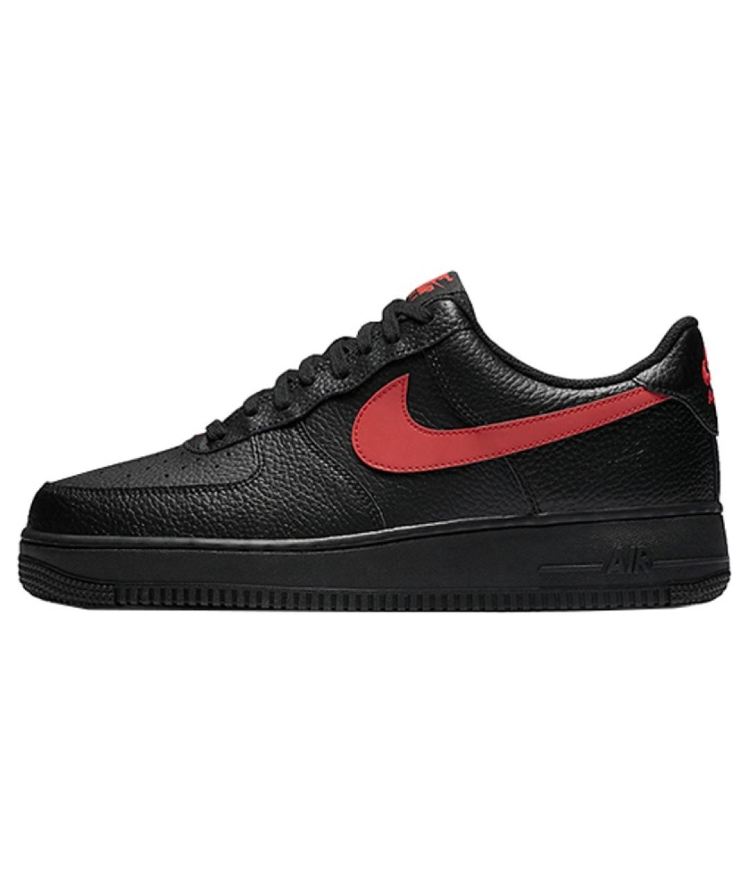 NIKE Черные кожаные низкие кроссовки / кеды, фото 2