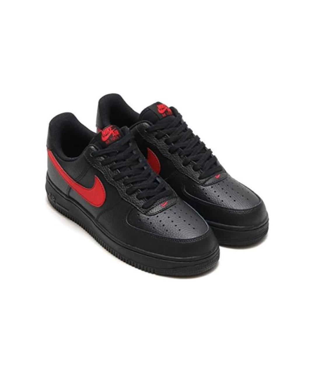 NIKE Черные кожаные низкие кроссовки / кеды, фото 4