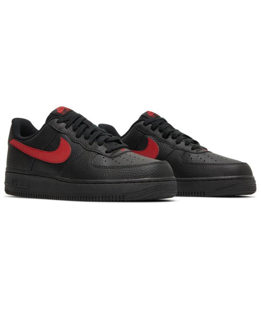 NIKE Черные кожаные низкие кроссовки / кеды, фото 3