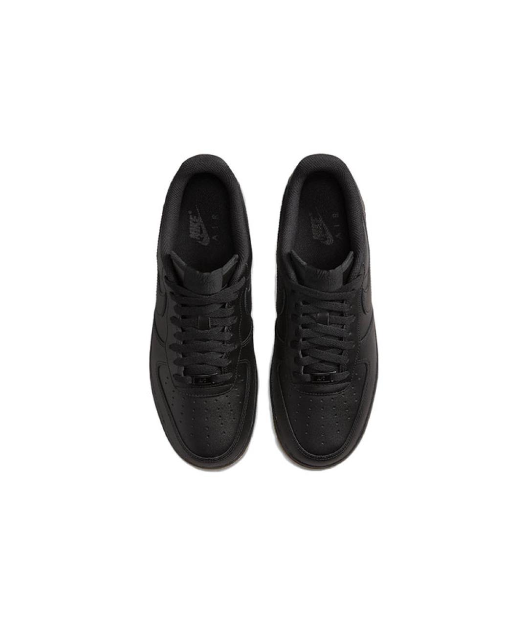 NIKE Черные кожаные низкие кроссовки / кеды, фото 5