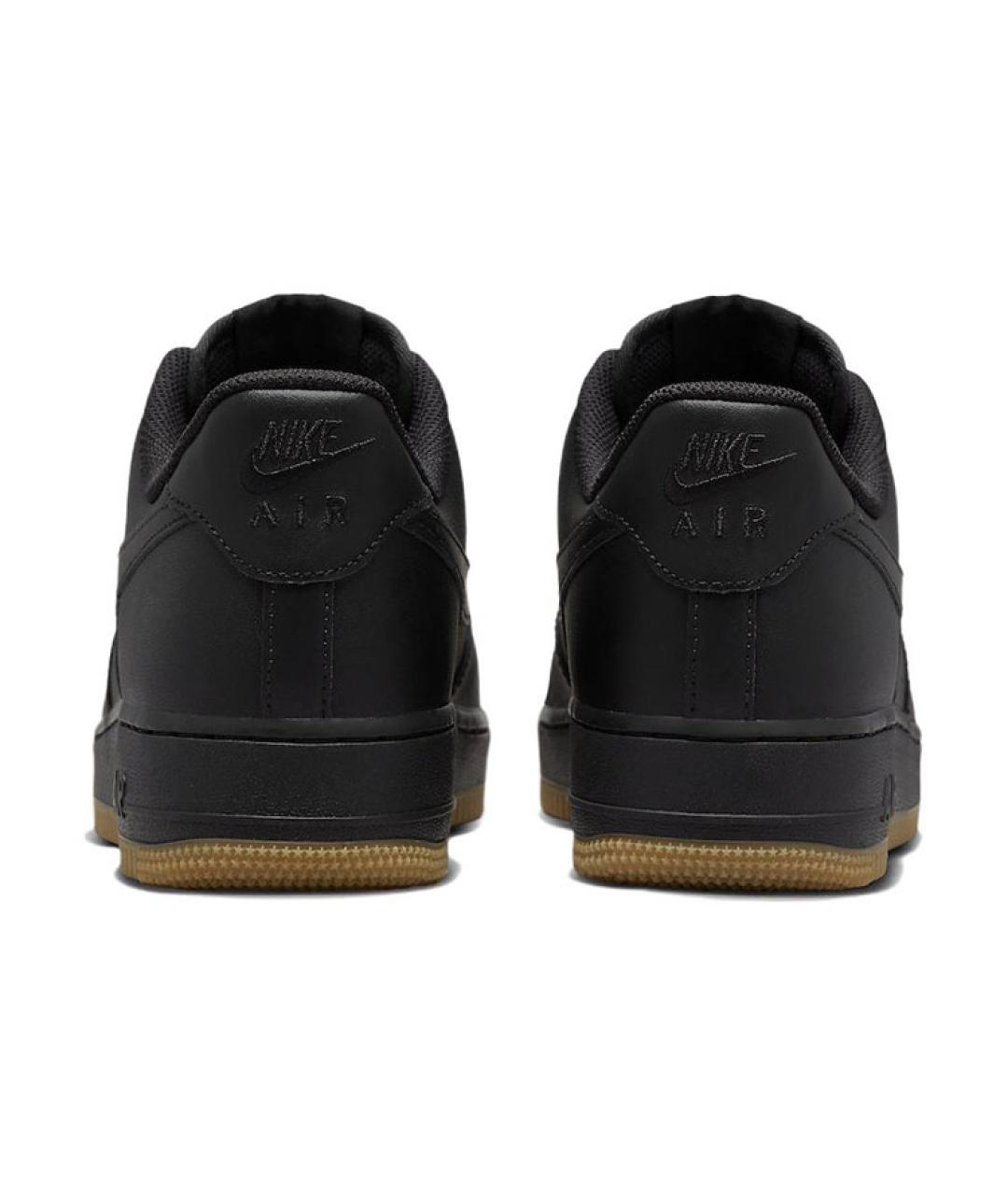NIKE Черные кожаные низкие кроссовки / кеды, фото 6