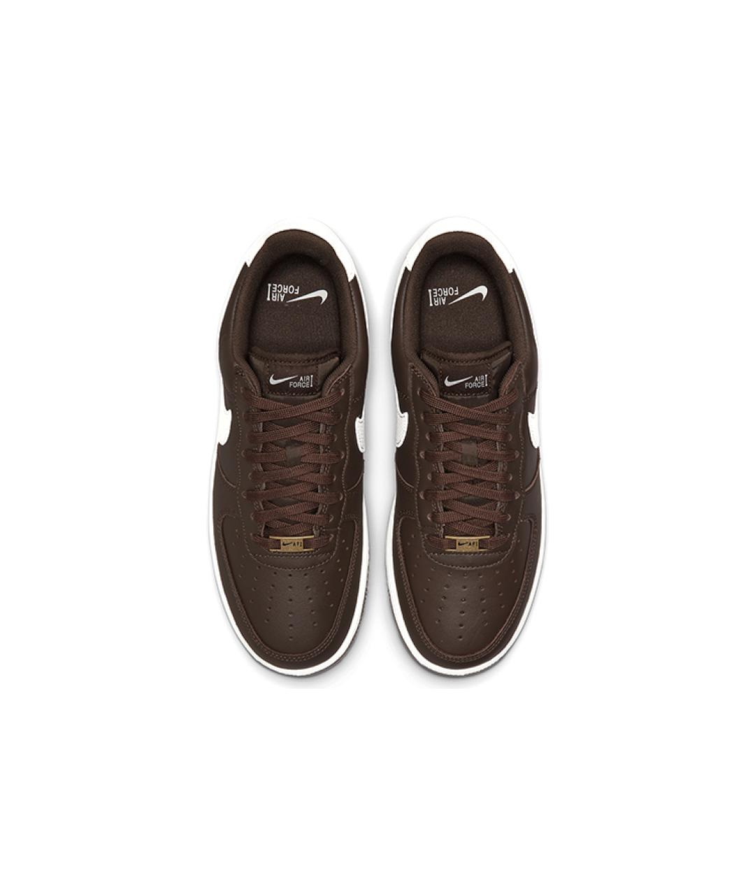 NIKE Коричневые кожаные кроссовки, фото 5