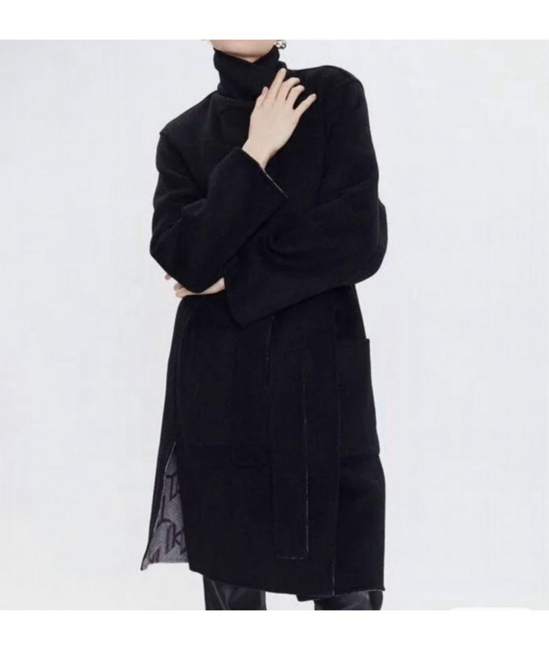 KARL LAGERFELD Черное шерстяное пальто, фото 7
