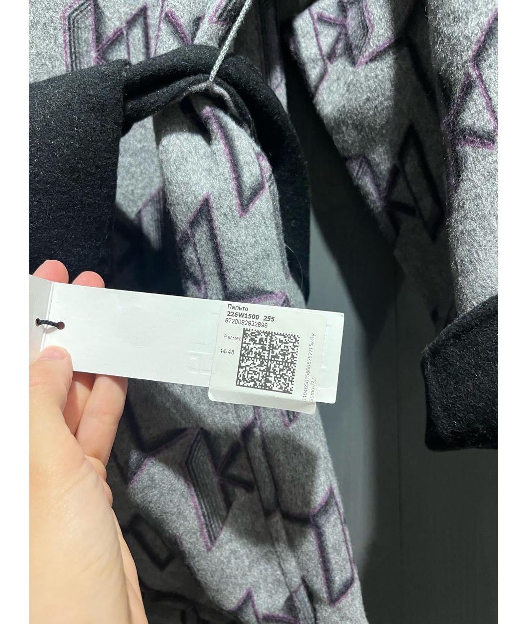 KARL LAGERFELD Черное шерстяное пальто, фото 4