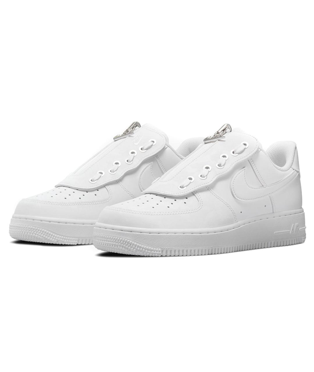 NIKE Белые кожаные низкие кроссовки / кеды, фото 4