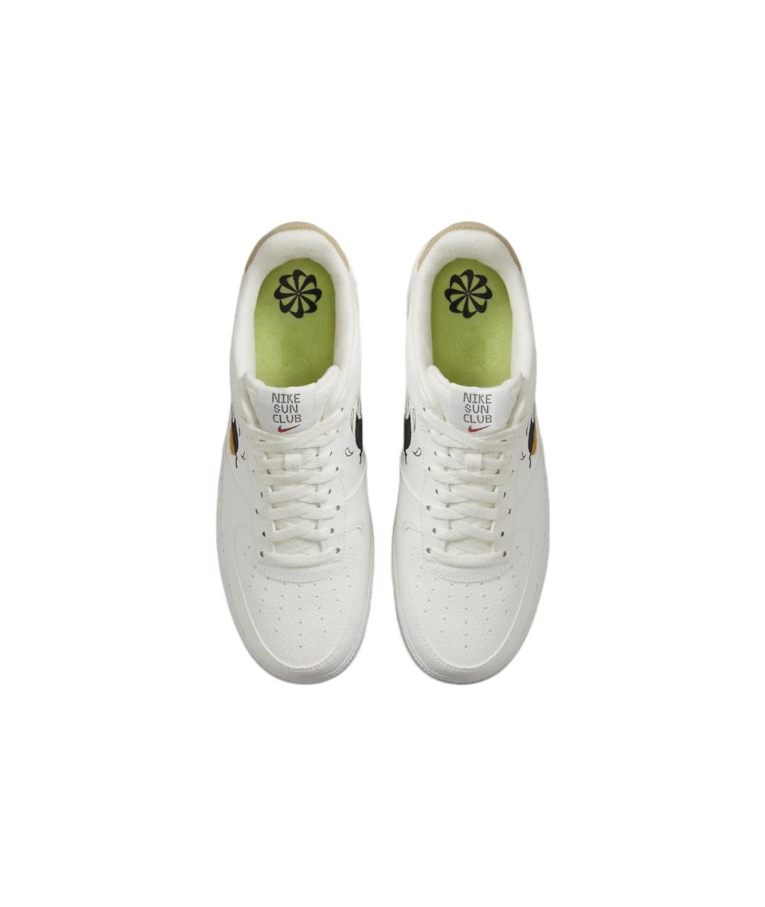 NIKE Белые кожаные низкие кроссовки / кеды, фото 5