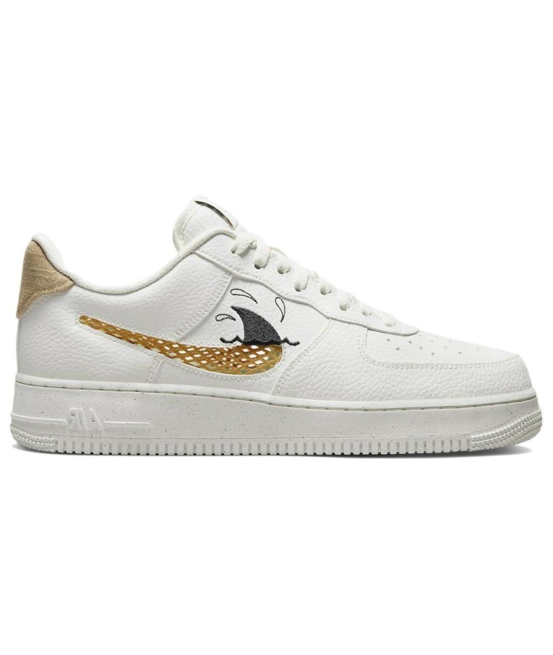 NIKE Белые кожаные низкие кроссовки / кеды, фото 1