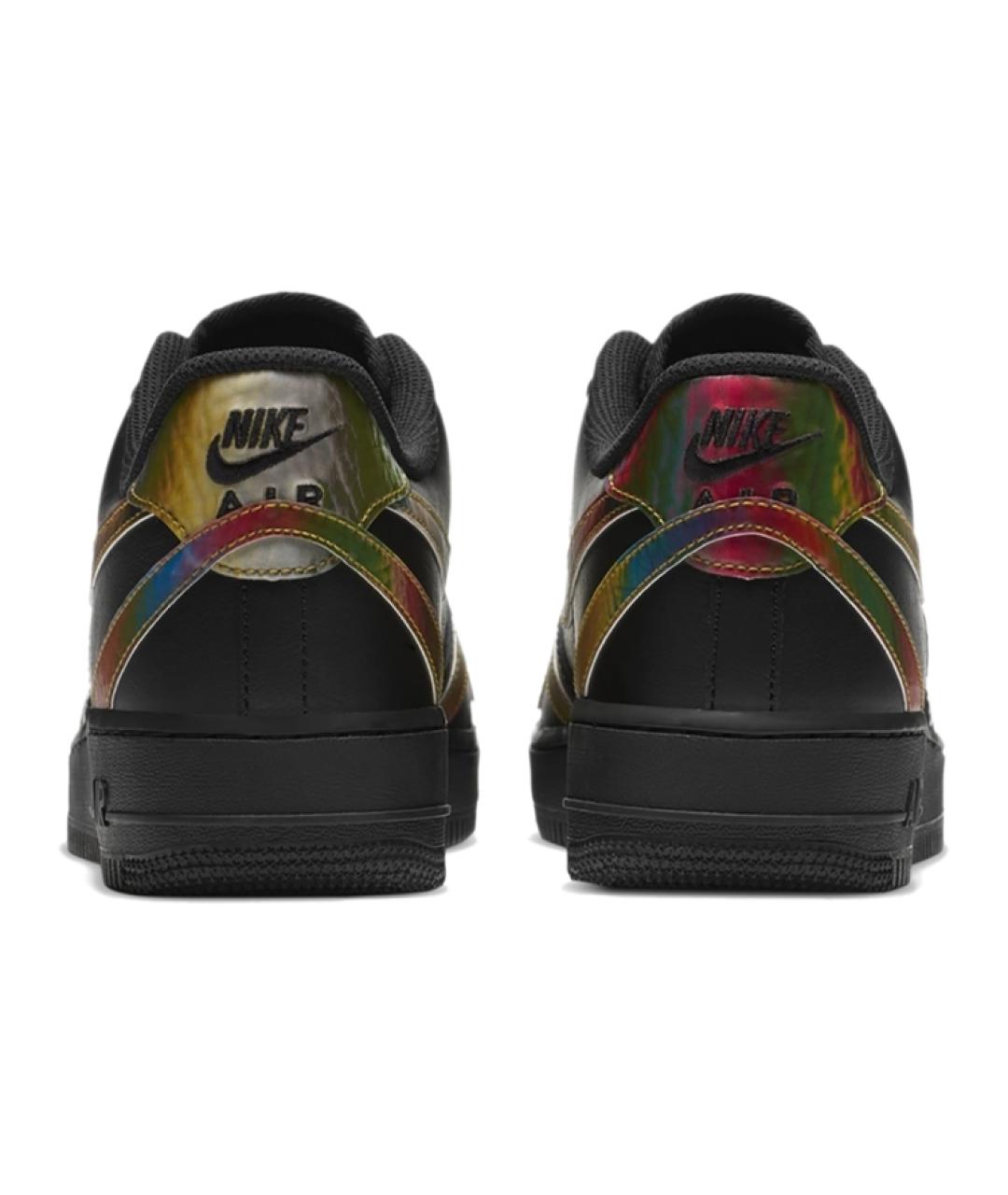 NIKE Черные кожаные низкие кроссовки / кеды, фото 6