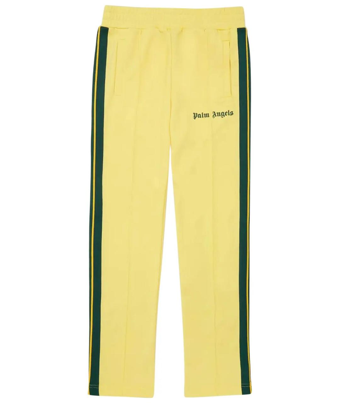PALM ANGELS Желтые полиэстеровые повседневные брюки, фото 1