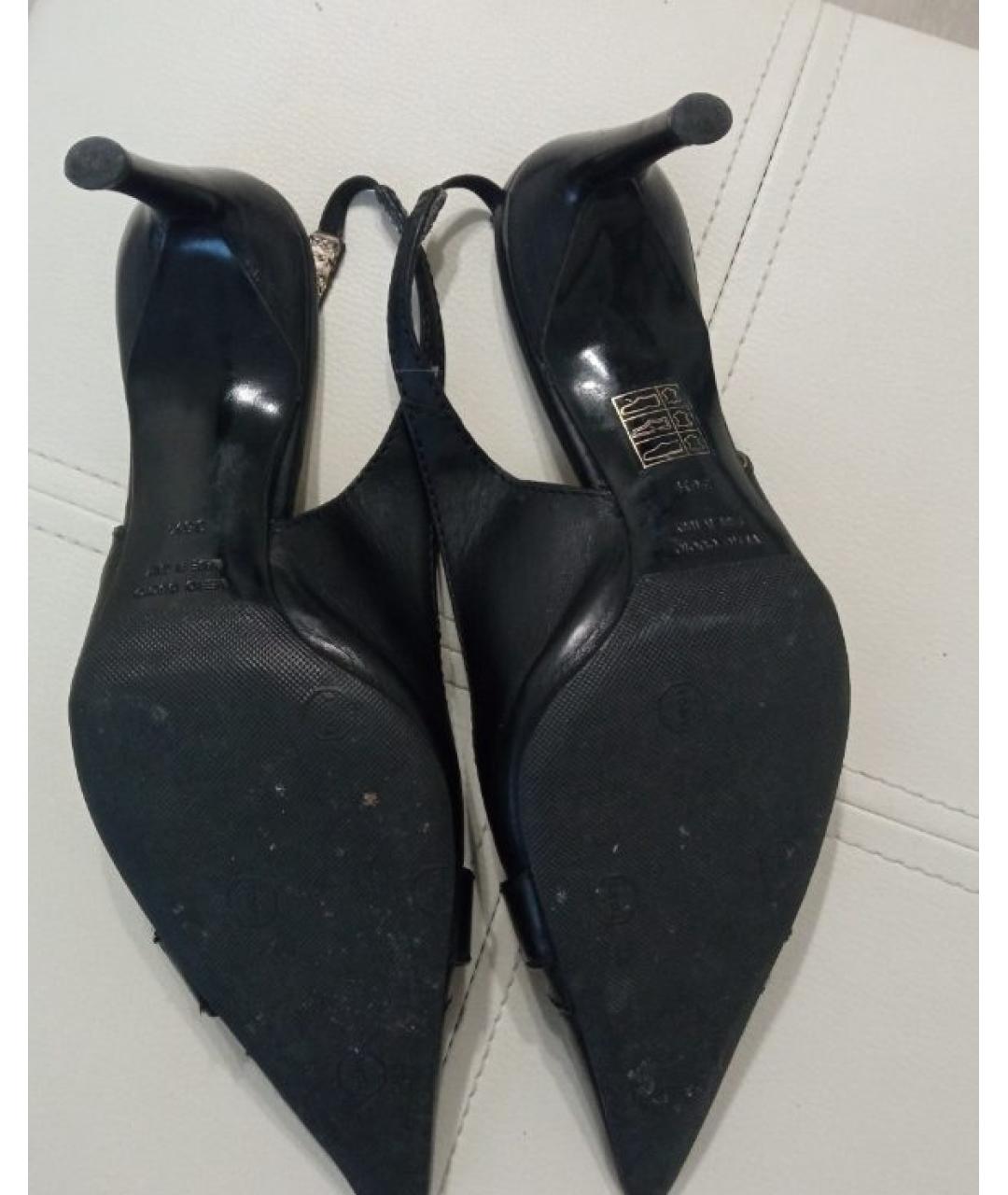 DOLCE&GABBANA Черные кожаные туфли, фото 3