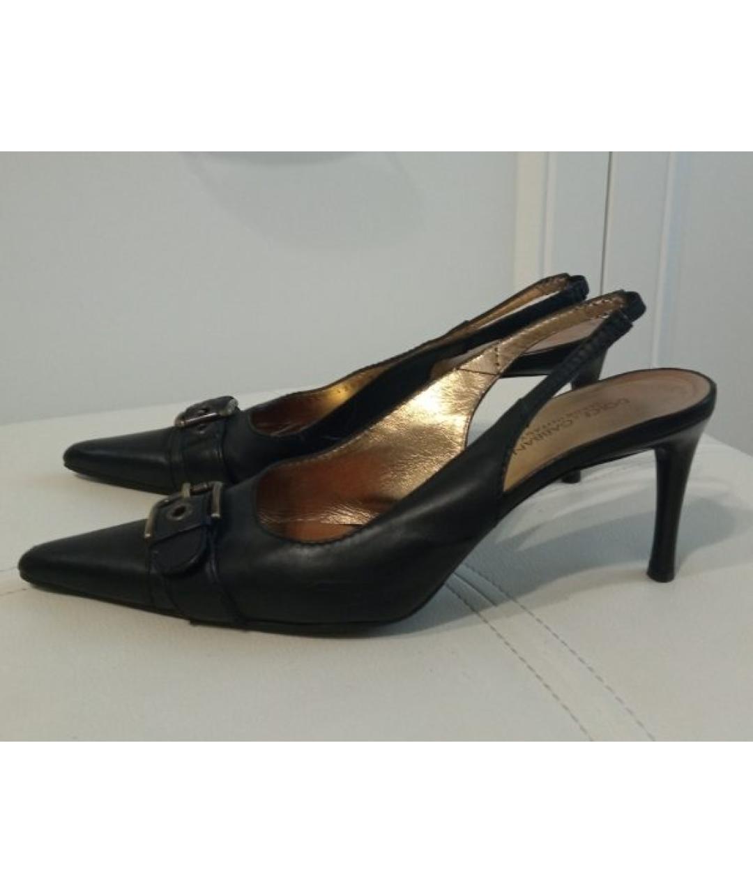 DOLCE&GABBANA Черные кожаные туфли, фото 2